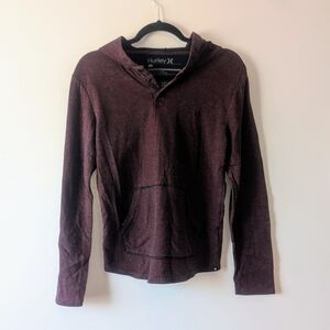 Hurley Men's Burgundy Hooded Sweater